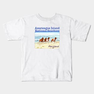 Assateague Island National Seashore Kids T-Shirt